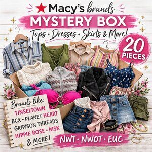 Macy’s Brands Mystery Box 20 Pc Size Small NWT NWOT EUC Reseller Lot